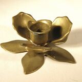 Brass flower candle holder