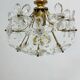 Mid-century crystal flower ceiling lamp, 1970s