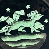 Assiette Art déco Panthère par Ilse Claesson, Suède début XXème