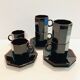 6 coffee cups octime arcoroc- esso collection - black and red - vintage - retro - kitchen
