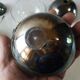 Old breakfast service, confectioner, sugar bowl, silver metal ball + glass