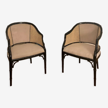 Paire de fauteuil french riviera années 70