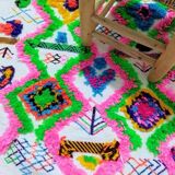 Tapis berbère marocain tribal coloré 280 x 140cm