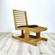 Modernist constructivist lounge chair with ottoman, 1980s