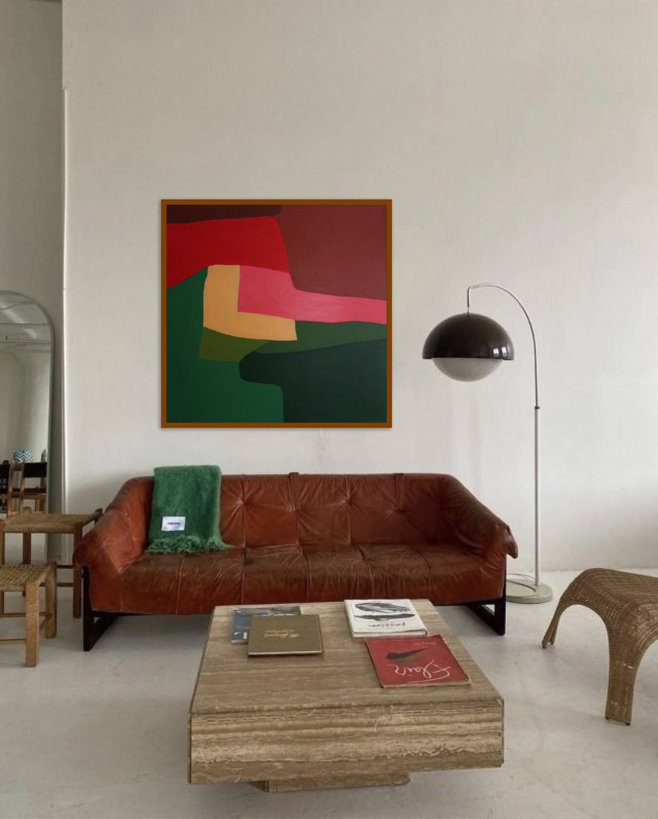 Abstract coloured canvas "Rhapsody" 80x80cm