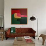 Abstract coloured canvas "Rhapsody" 80x80cm