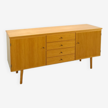 Long veneer sideboard with drawers, vintage chest of drawers