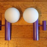 Pair of Italian space age wall lights