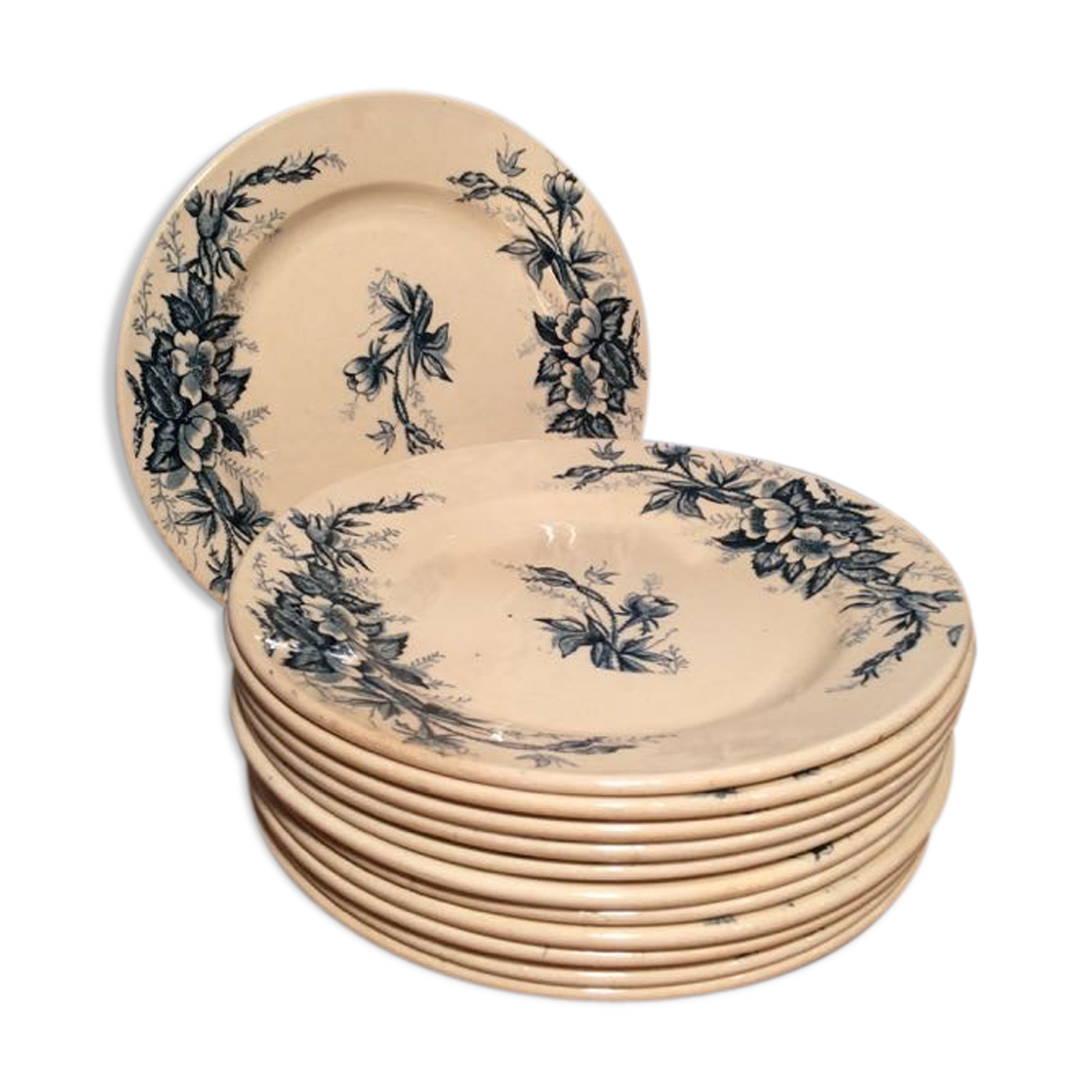 Suite of 12 land of iron plates