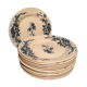 Suite de 12 assiettes plates Terre de fer