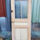 Old fir glass door