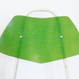 Pair of fiberglass and metal 1950 vintage chairs: french work of the 1950s