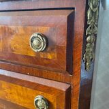 Wooden and marble chest of drawers