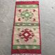 Mid-century multicoloured hallway rug in textile, kilim style, 1950s — 106 x 47 cm