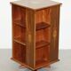 Edwardian burr walnut revolving bookcase with Sheraton inlays circa 1900