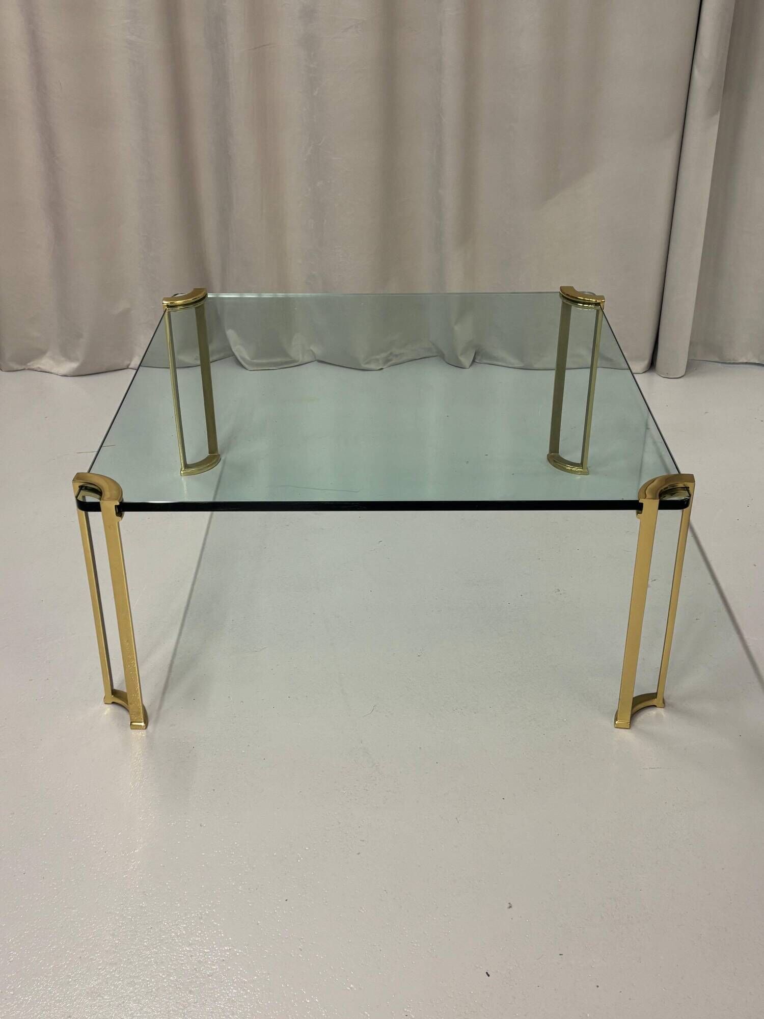 Vintage Bronze And Glass Big Coffee Table By Peter Ghyczy, Germany 1970’s