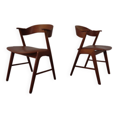 Teak Dining Chairs in Teak by Korup Stolefabrik, Denmark, 1960s, Set of 2