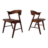 Teak dining chairs in teak by Korup Stolefabrik, Denmark, 1960s, set of 2.