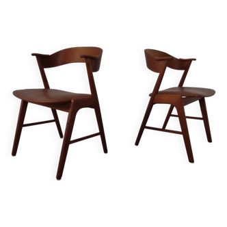 Teak dining chairs in teak by Korup Stolefabrik, Denmark, 1960s, set of 2.