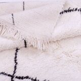 Black white rug (white & black 8.2"x4.9")250cmx150cm