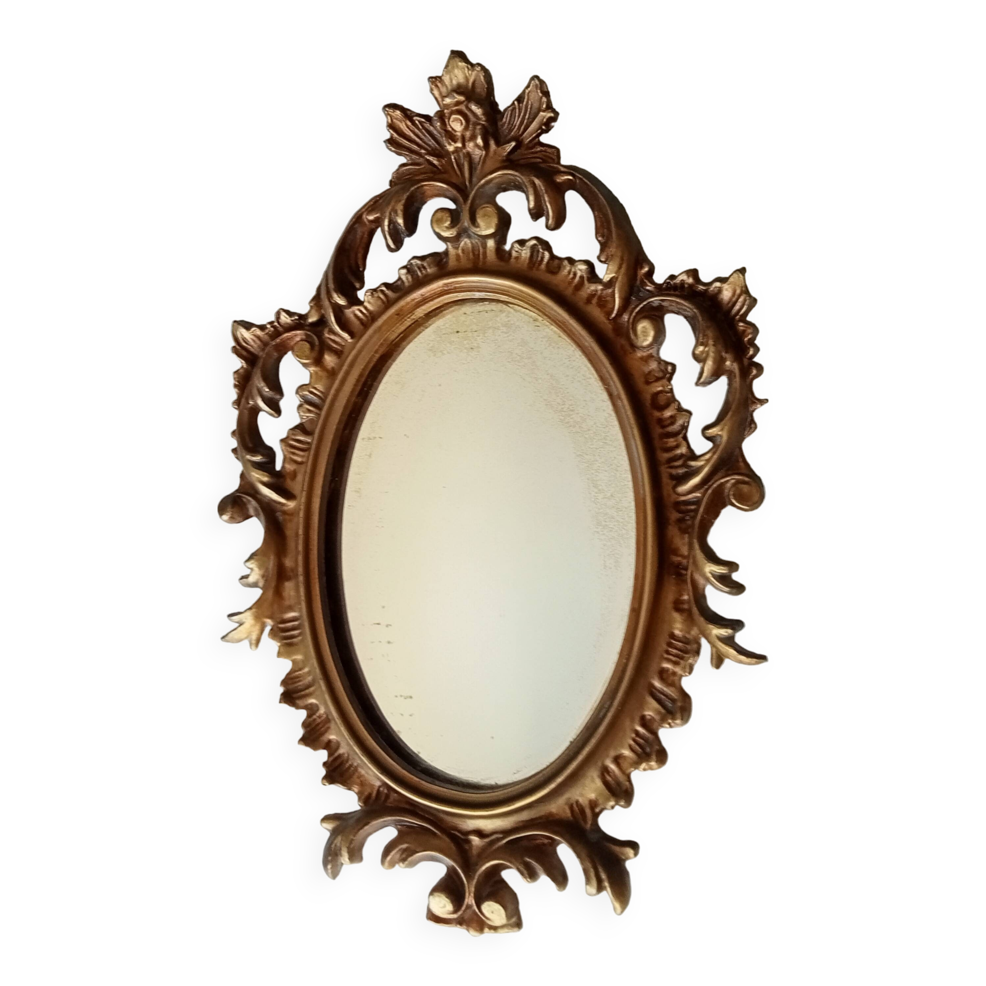 Vintage Italian baroque mirror 1950s 29.5*20