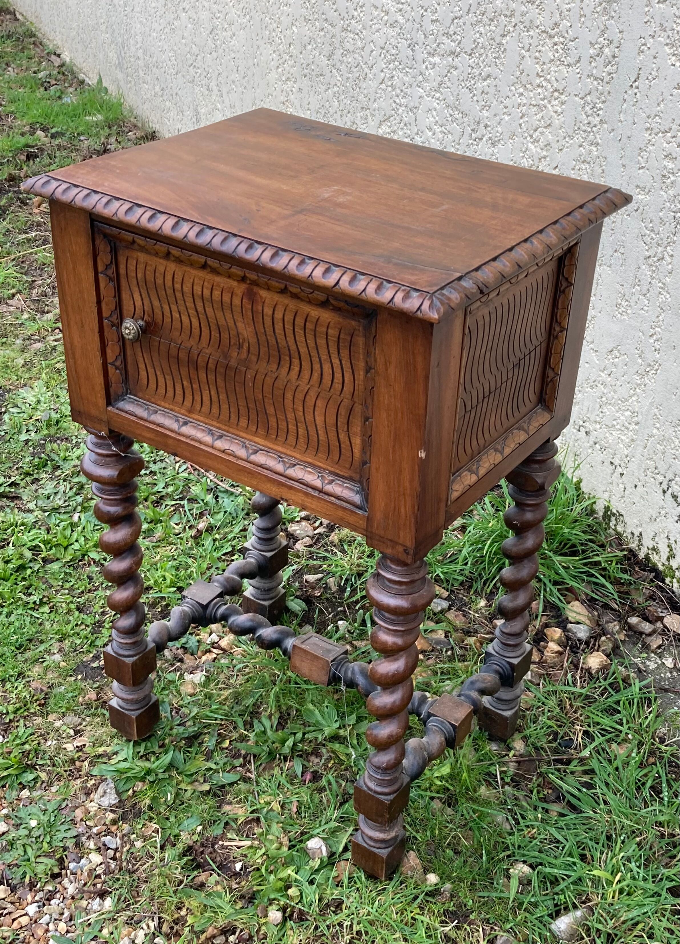 Louis XIII style bedside table