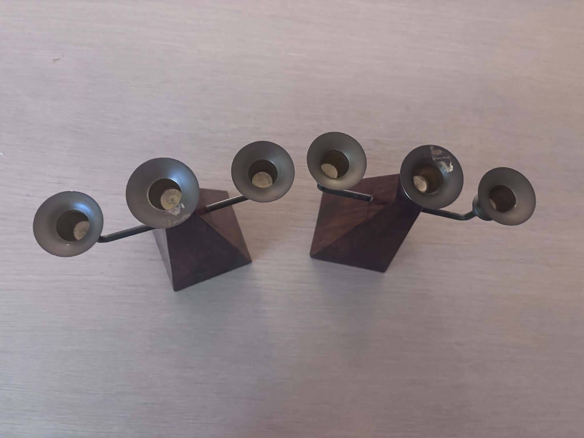 Candle holders pair