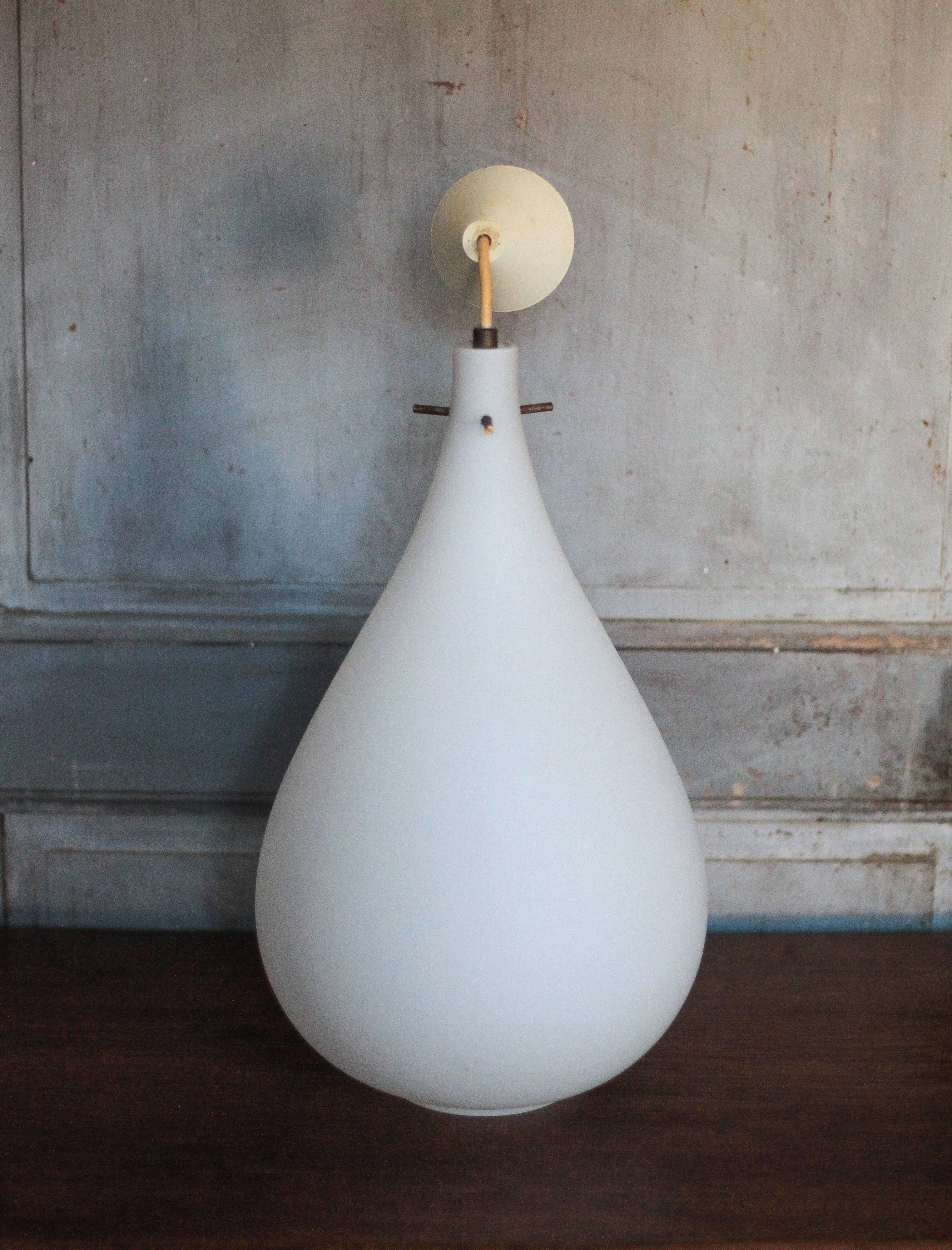 Vintage pendant light, white opaline water drop pendant light, opaline chandelier