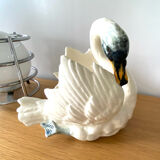 Ceramic Swan Cache Antique Pot Design Slip Empty Antique Pocket