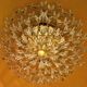 Stilkronen gilt brass and crystal ceiling lamp, Italy 1970s
