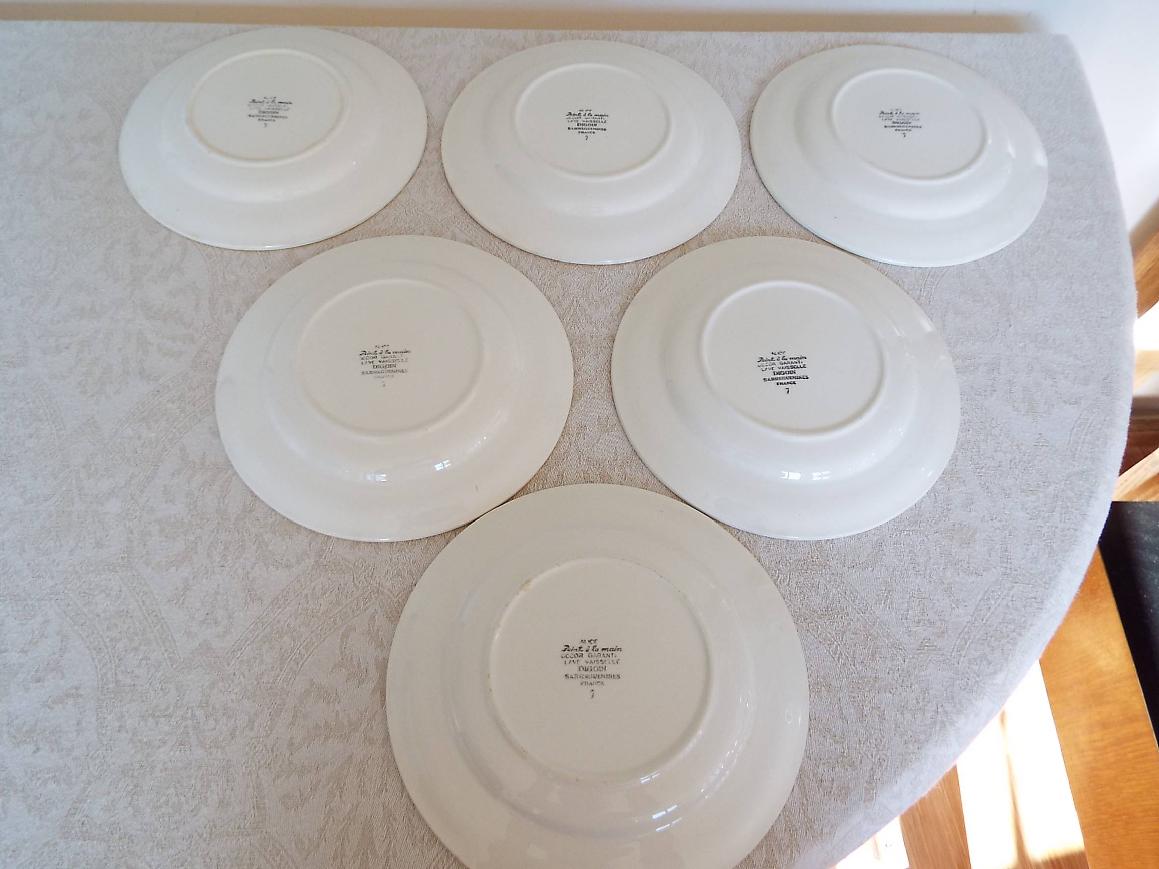 6 DIGOIN dessert plates