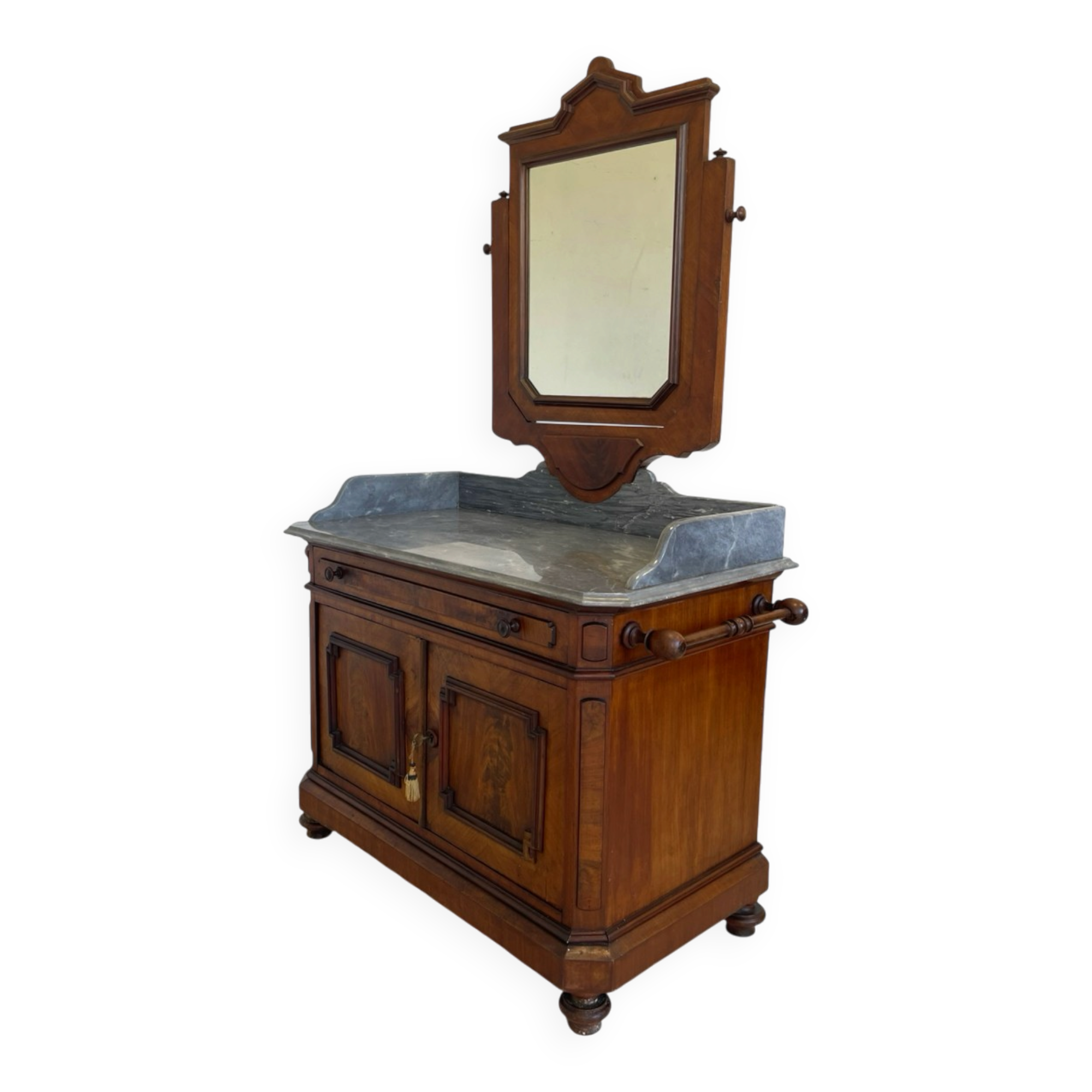 The antique walnut vanity , 19th century