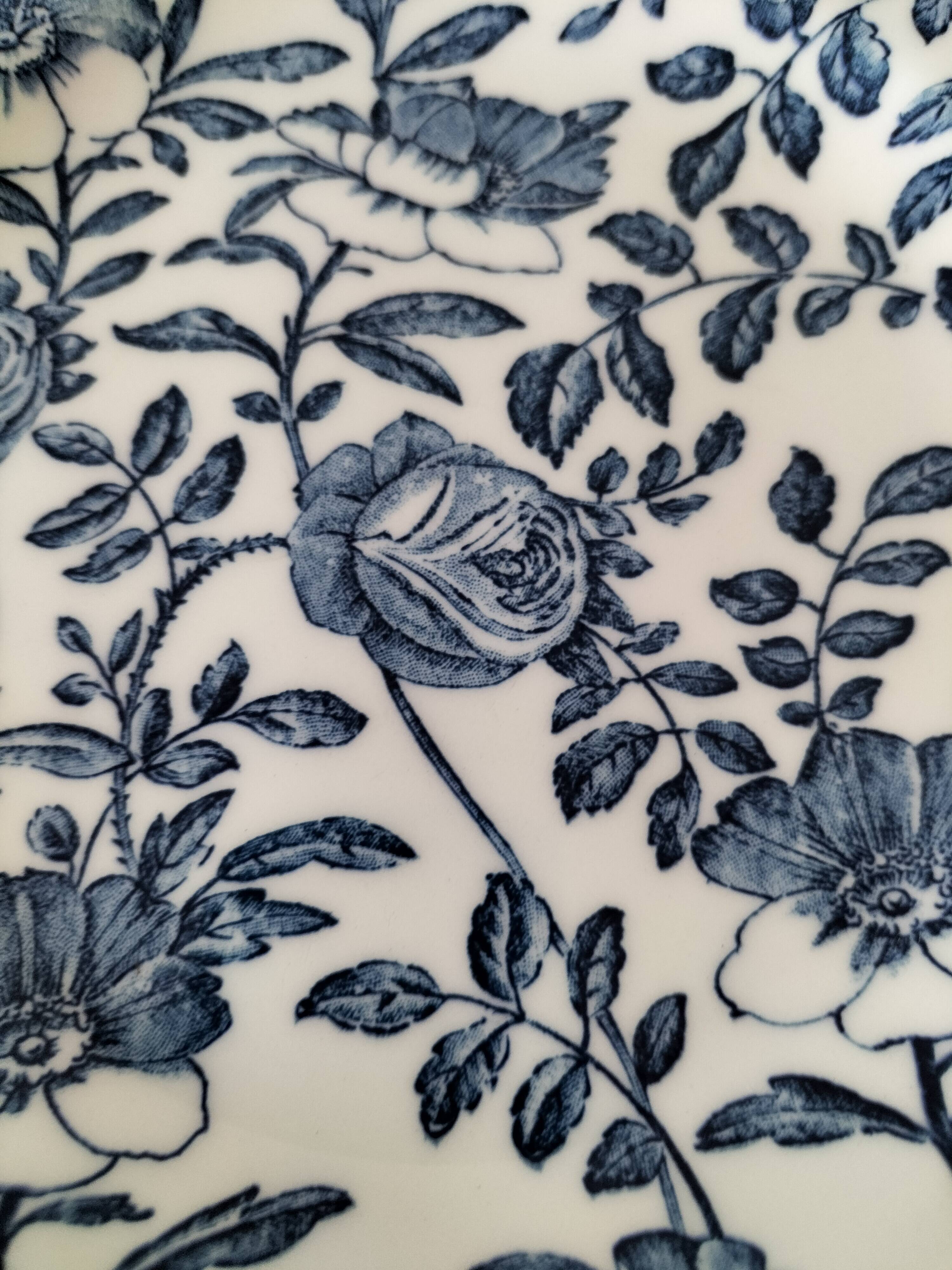 Churchill English Plates Duo – Blue Floral Pattern