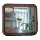 Old vintage wooden wall mirror
