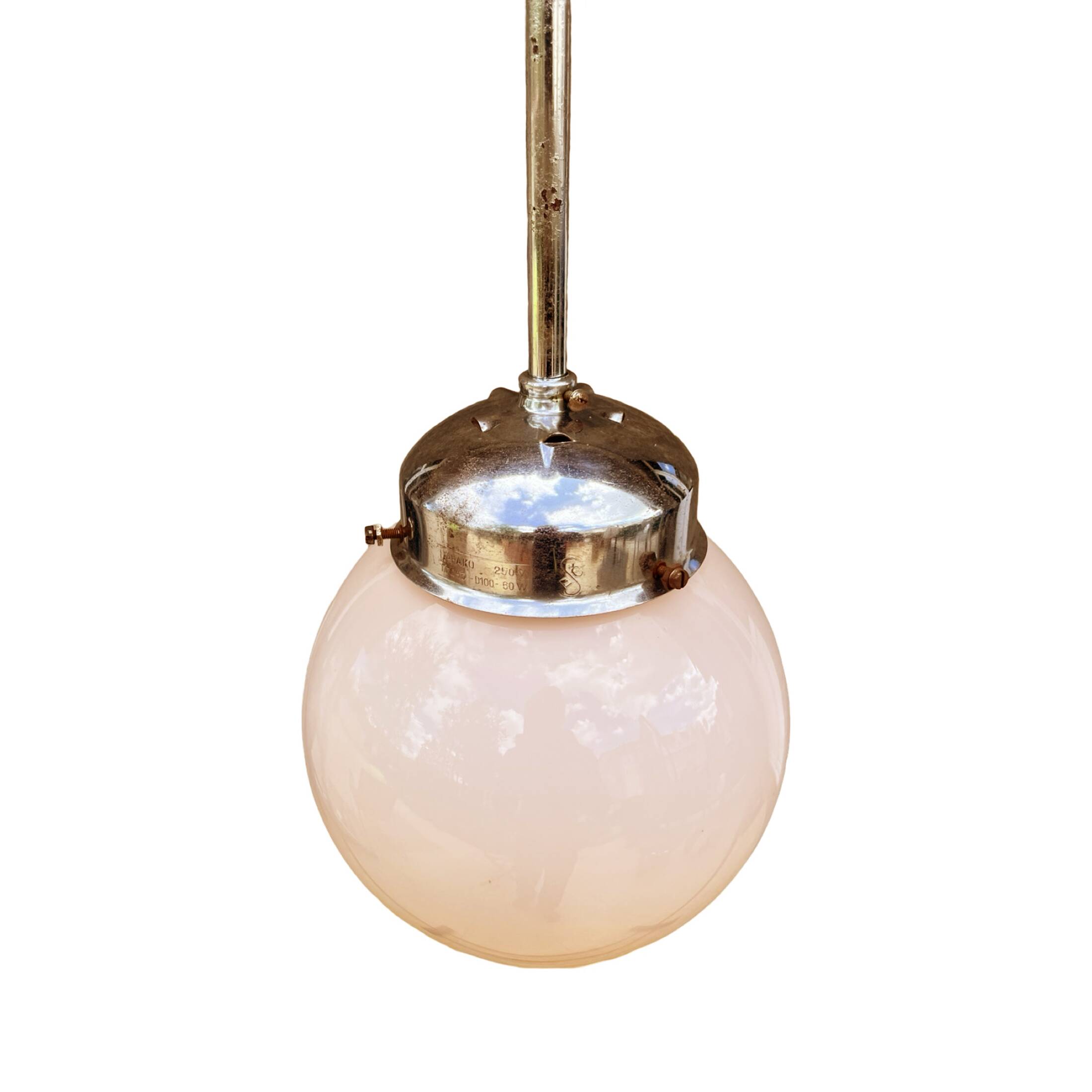 Art Deco Pendant Lamp, Napako, Czechoslovakia, 1940s.