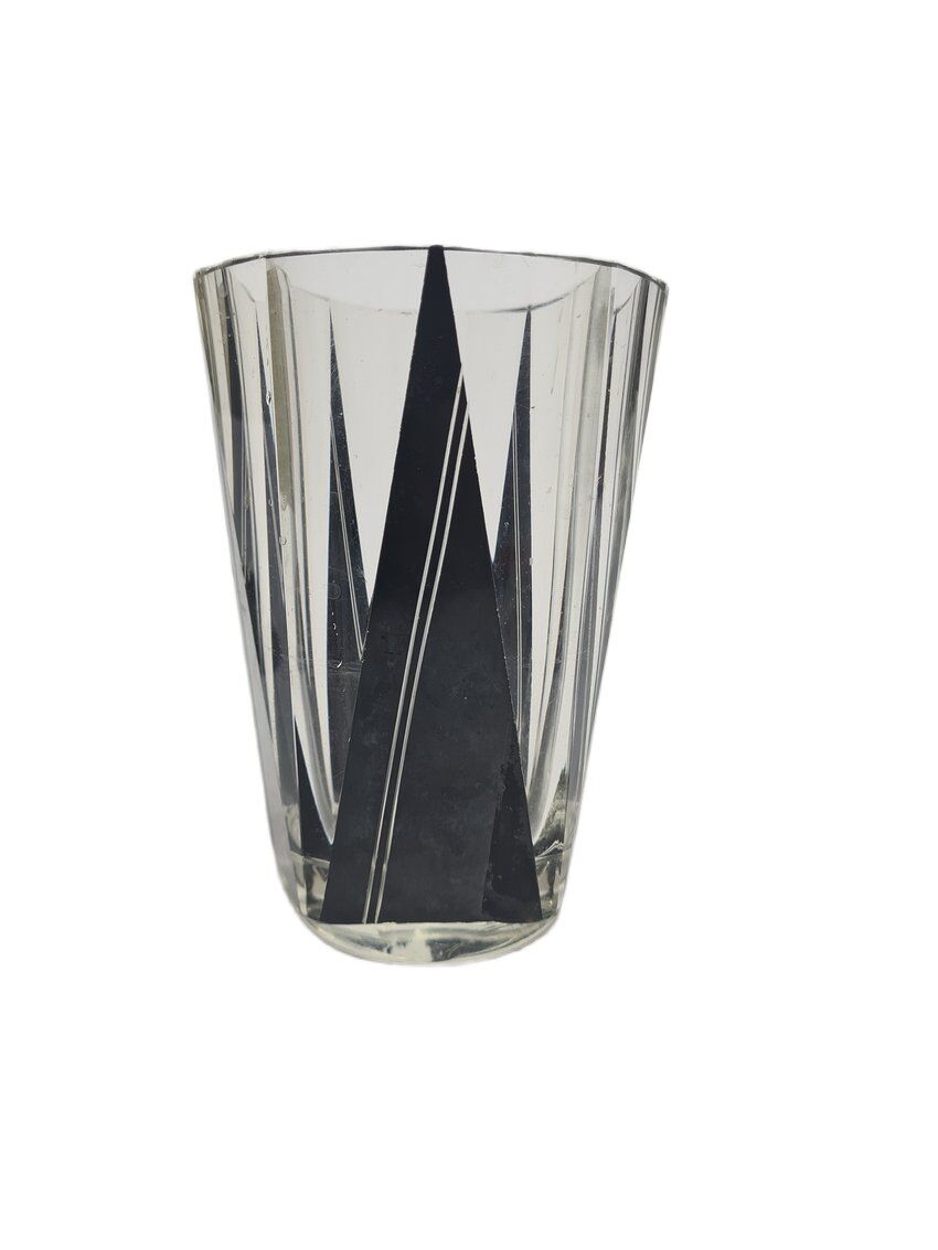 Art Deco glass carafe from Karel Palda, Czechoslovakia, 1930s