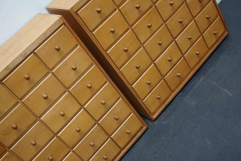 Pair of furniture from a 20th century Dutch apothecary