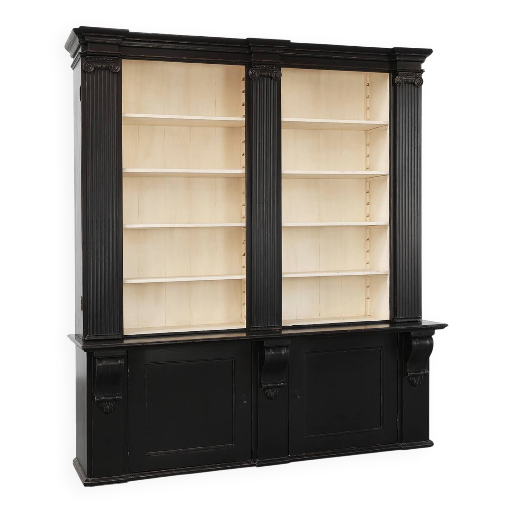 Bibliothèque haute noire du 20e siècle en MDF, Royaume-Uni