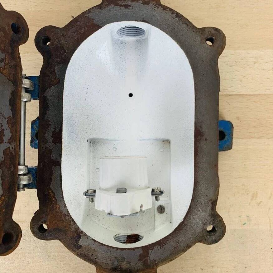 Vintage industrial porthole wall light Mapelec explosion-proof