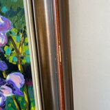 Still life with irises signed Guilbert