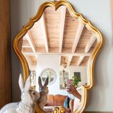 Miroir doré coquille 53x71cm