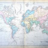 Printed in 1879, map of the discoveries