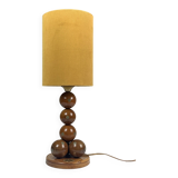 Lampe de table boule en bois commémorative fabriquée à la main, pays-bas, 1976