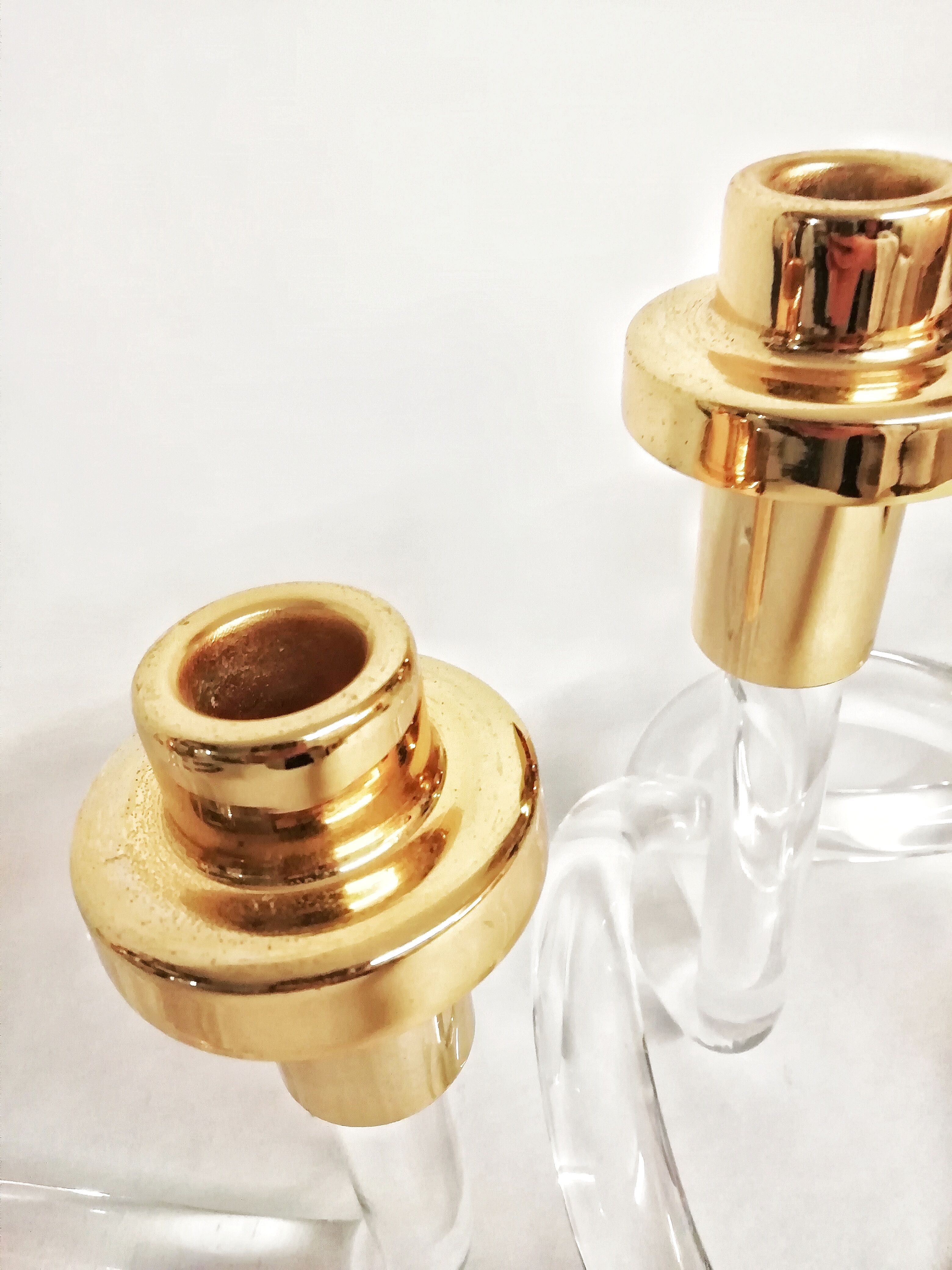 Pair of Dorothy Thorpe's pretzel chandeliers