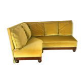 Banquette d'angle ossature en placage d'acajou XX siècle