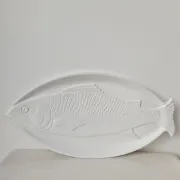 Large vintage ceramic plate "Fish" from Portugal -