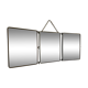 Barber's mirror 3 pans 1900 76x30cm
