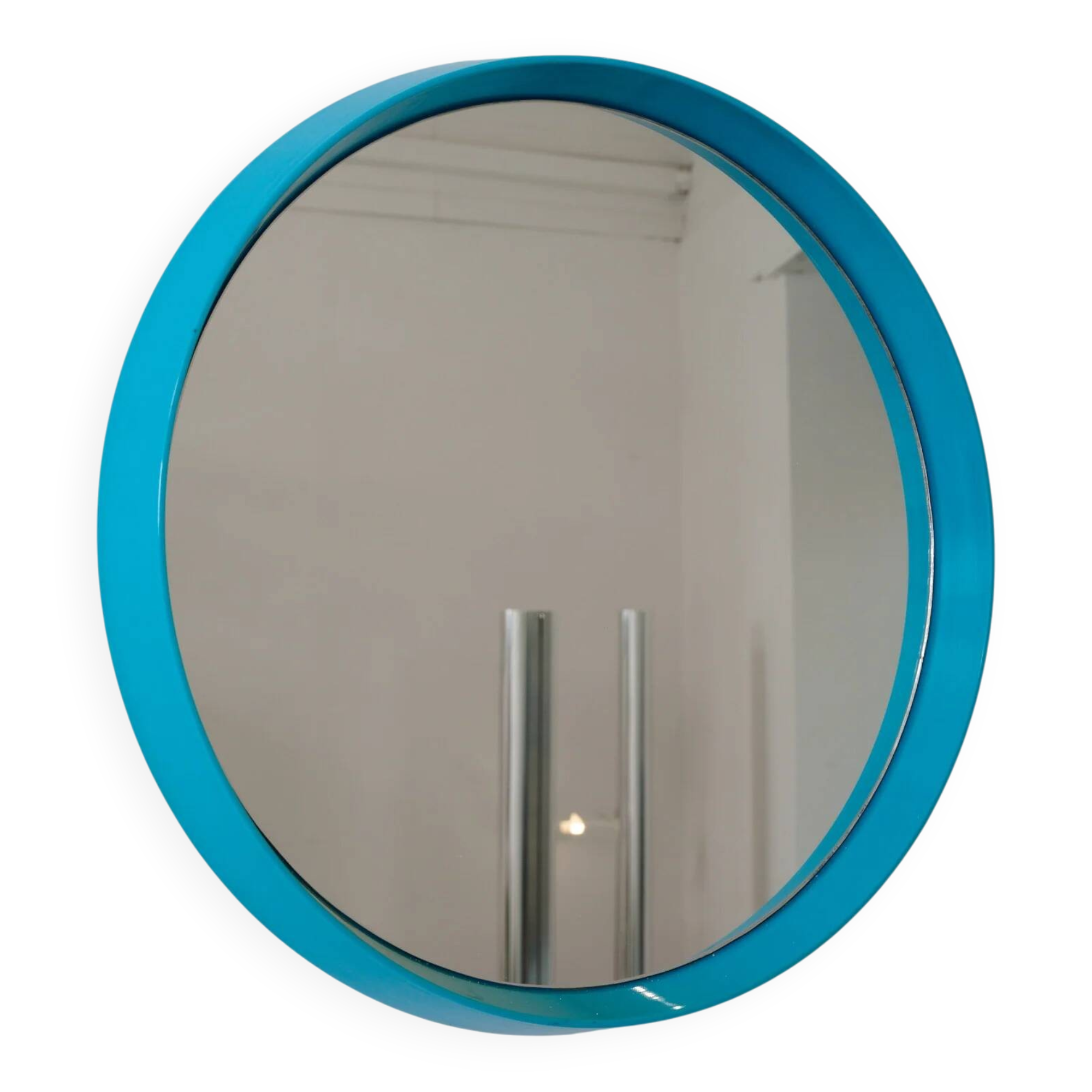 Miroir rond bleu, 1970