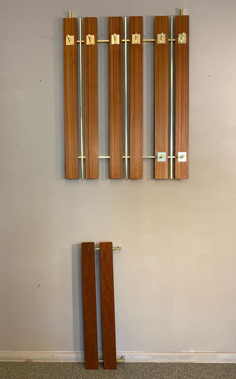 Wall hanger for clothes vintage teak 60