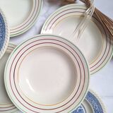 6 vintage soup plates